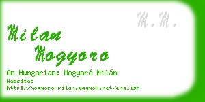 milan mogyoro business card